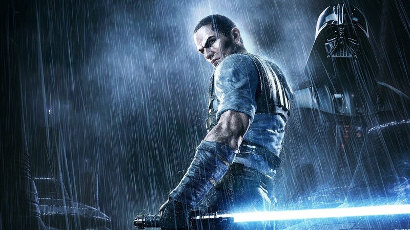 Man Holding Lightsaber — Night