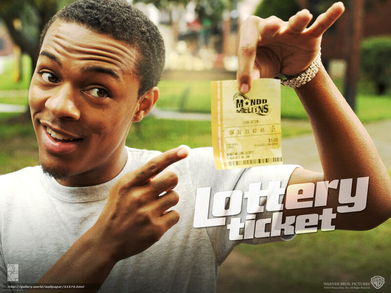 man holding lottery ticket