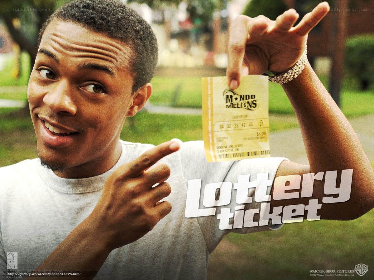man holding lottery ticket