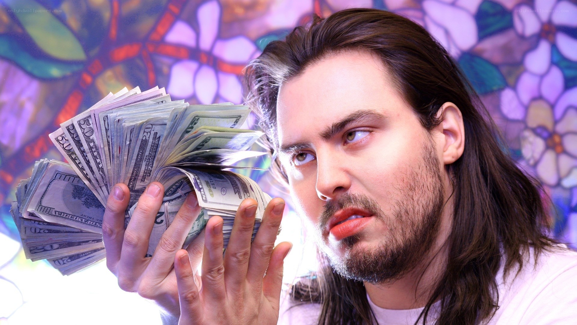 man holding money
