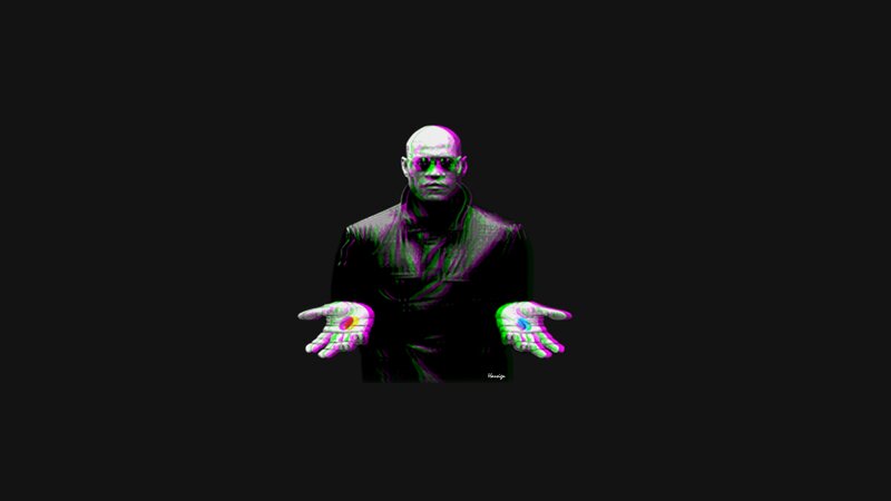 Man Holding Pills — Black