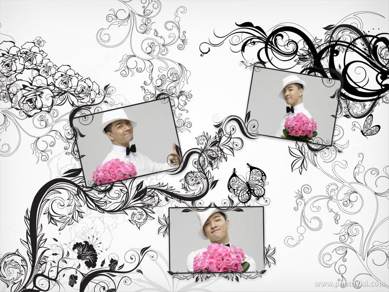 Man Holding Pink Roses — Black