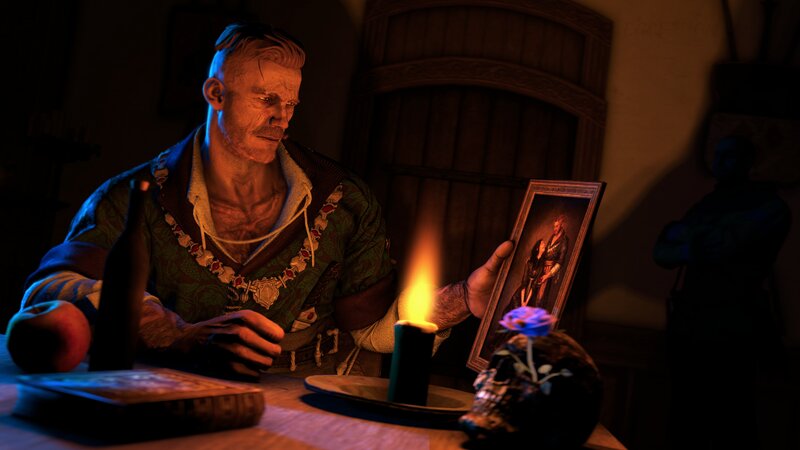 Man Holding Portrait
