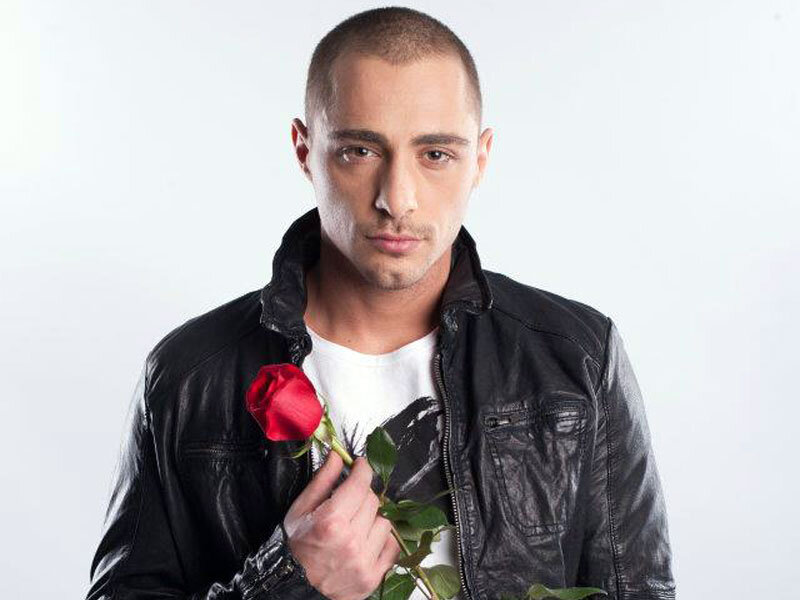 Man Holding Red Rose — Black