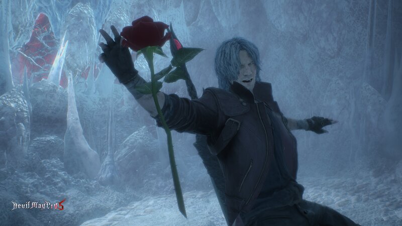 Man Holding Red Rose — White