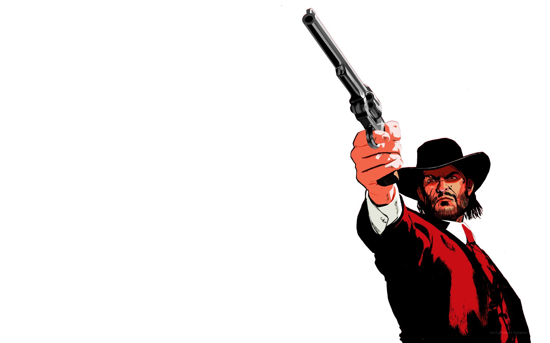 man holding revolver