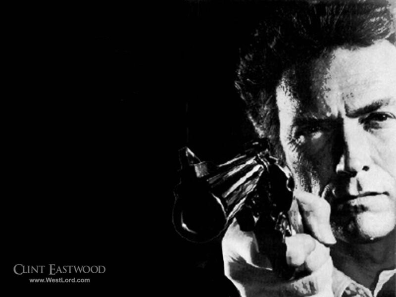 Man Holding Revolver — Black, Dramatic