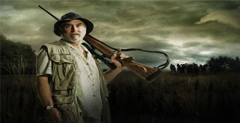 Man Holding Rifle — Green