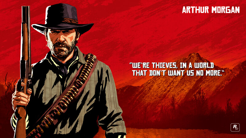Man Holding Rifle — Red, Dramatic, Sunset