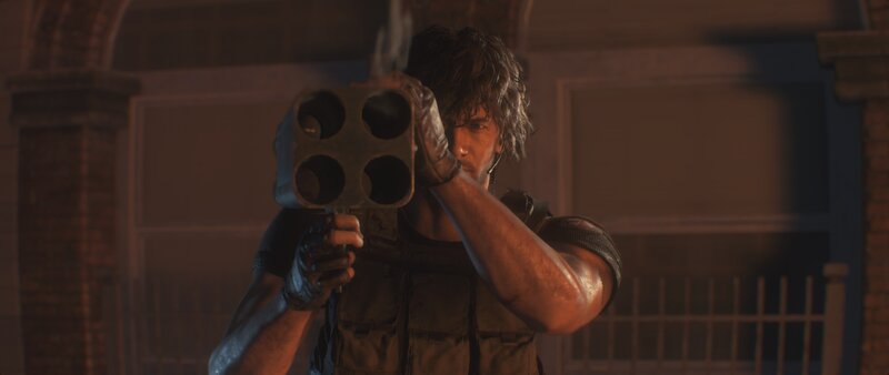 Man Holding Rocket Launcher — Brown