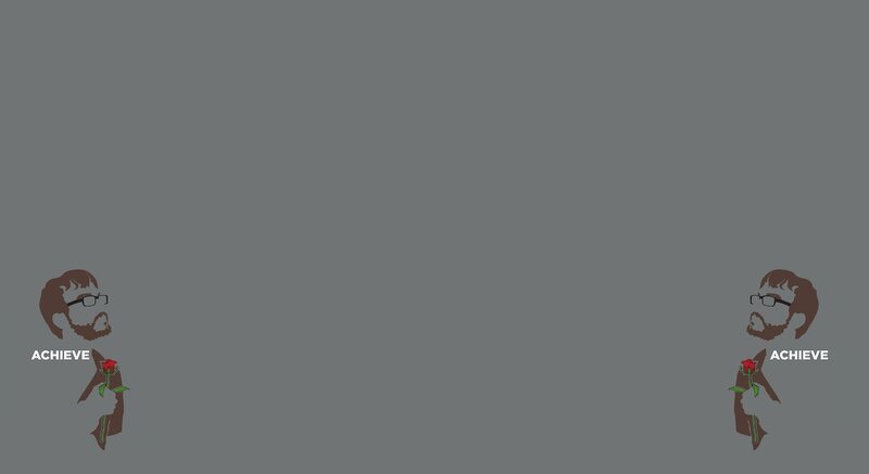 Man Holding Rose — Gray, Minimalist