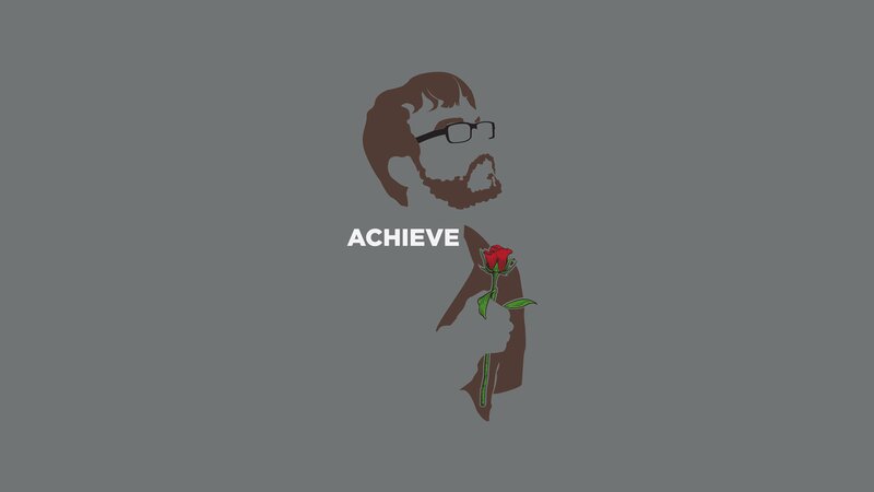 Man Holding Rose — Gray