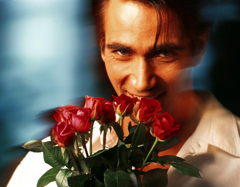 Man Holding Roses