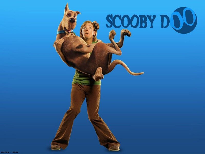 Man Holding Scooby-doo — Blue