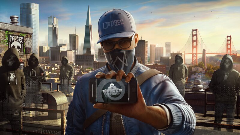 Man Holding Smartphone — Blue