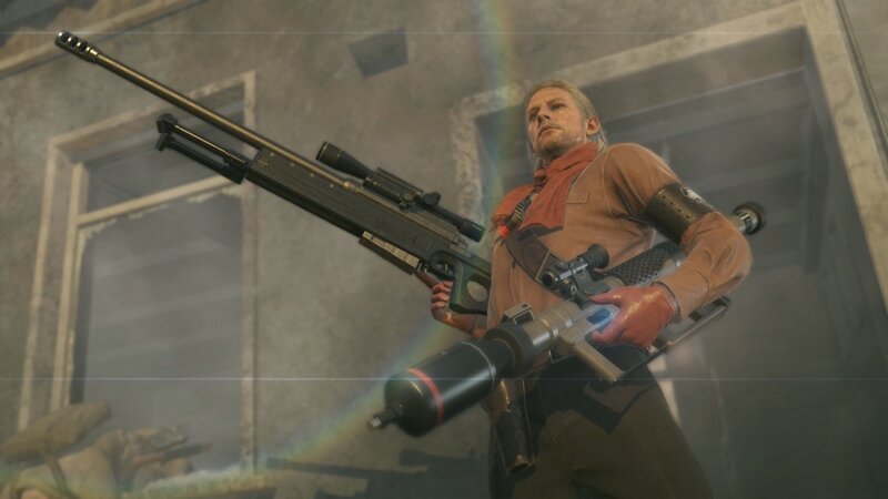 Man Holding Sniper Rifles