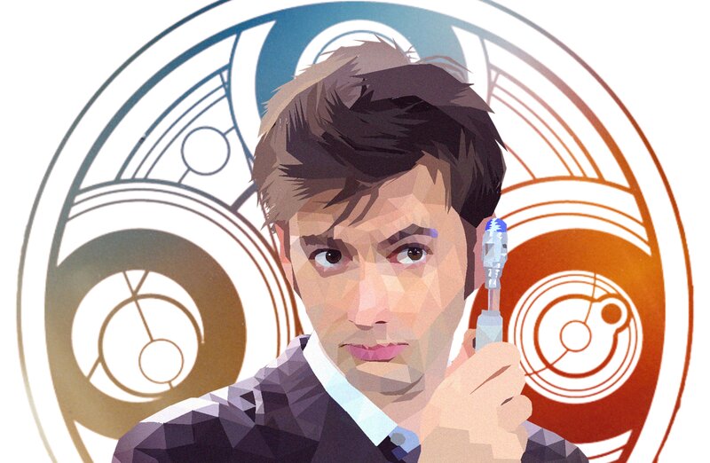 Man Holding Sonic Screwdriver — White