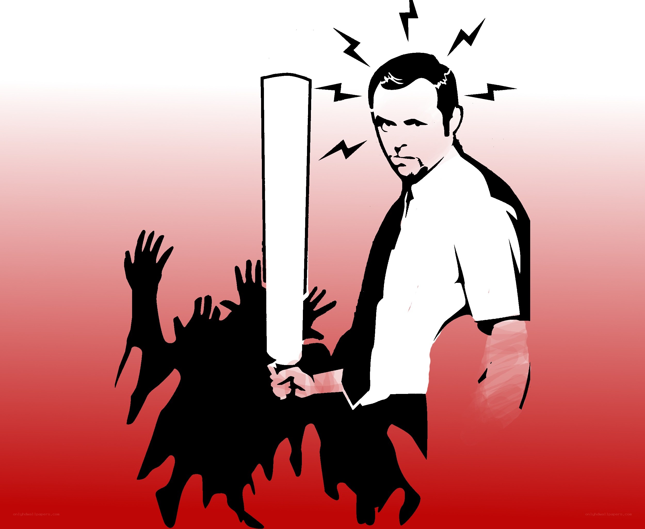 man holding sword against shadowy figures