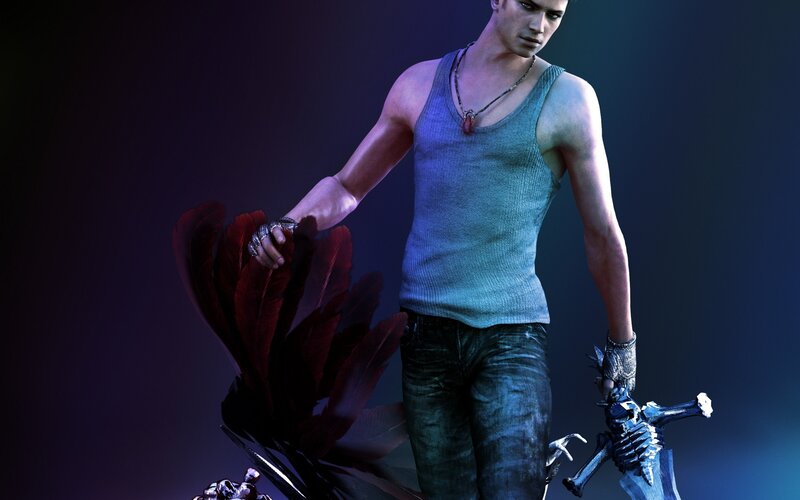 Man Holding Sword — Blue, Dramatic, 3d Render