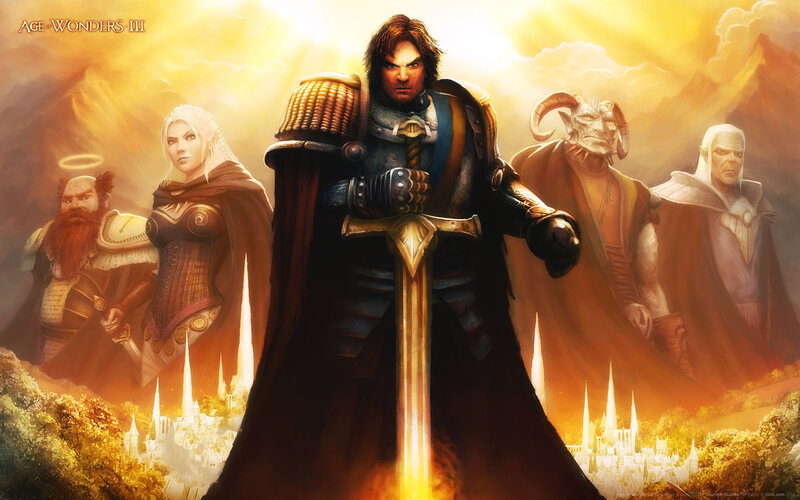 Man Holding Sword — Gold, Dramatic, Sunset