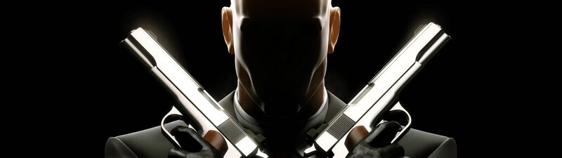 Man Holding Two Guns — Black, Dramatic, 3d Render