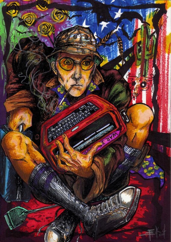 Man Holding Typewriter