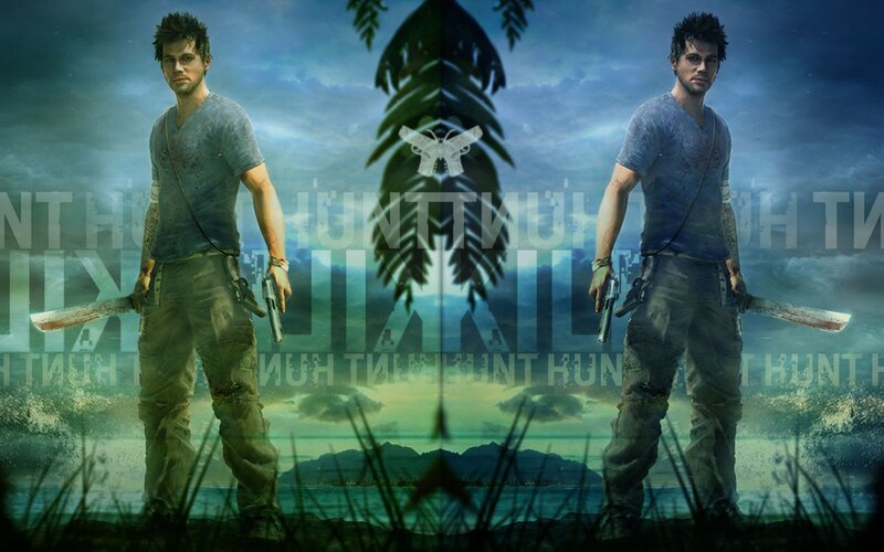 Man Holding Weapons — Blue, Dramatic, Sunset