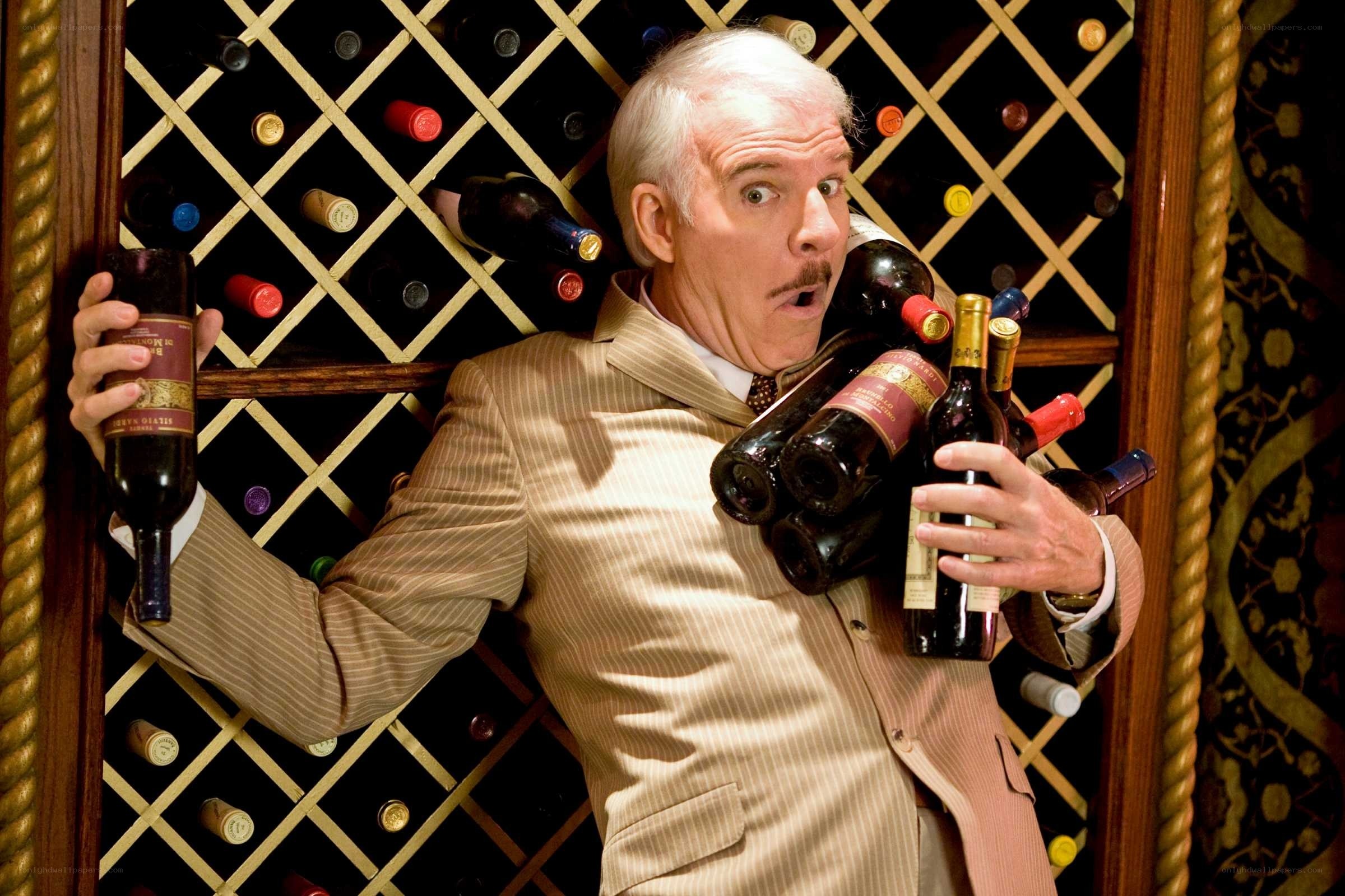 Man holding wine bottles