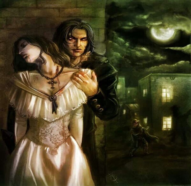 Man Holding Woman at Night
