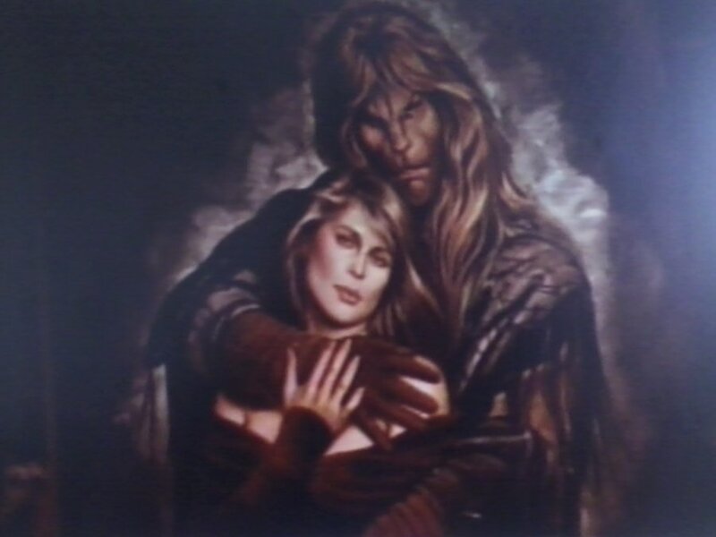 Man Holding Woman — Black, Dramatic, Painting