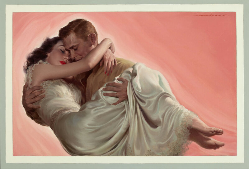 Man Holding Woman — Pink