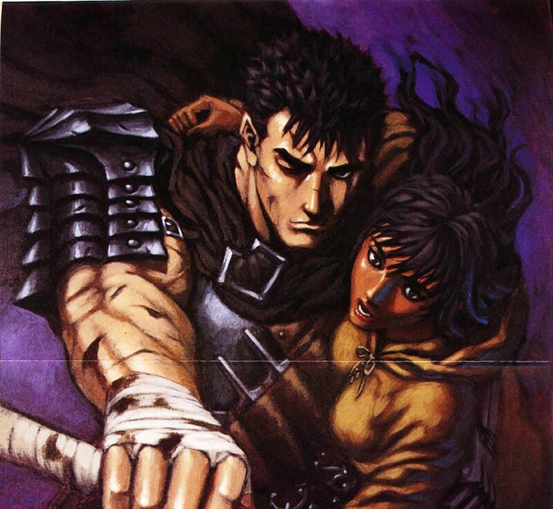Man Holding Woman — Purple, Dramatic