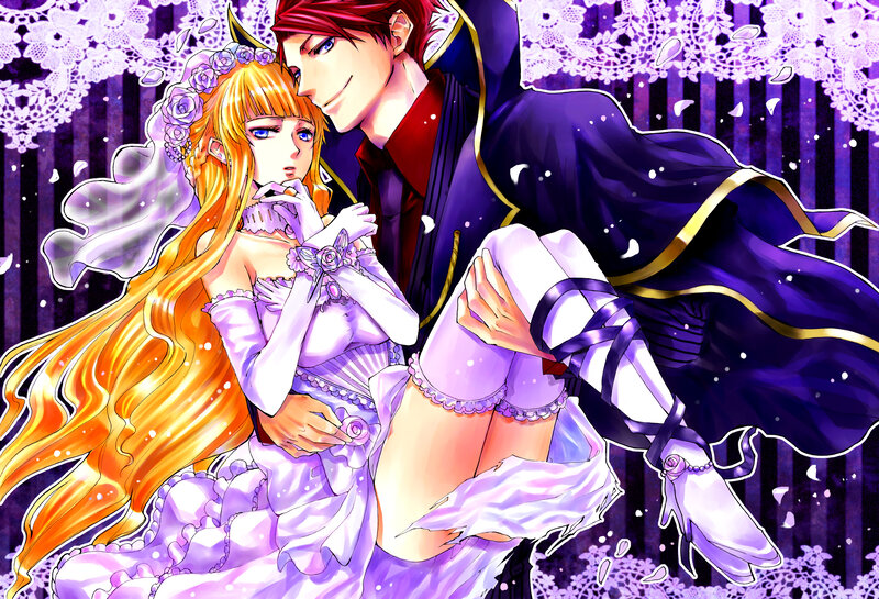 Man Holding Woman — Purple, Romantic