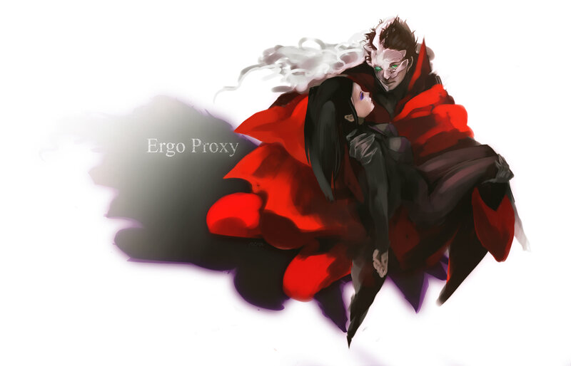 Man Holding Woman — Red, Dramatic, Digital Art