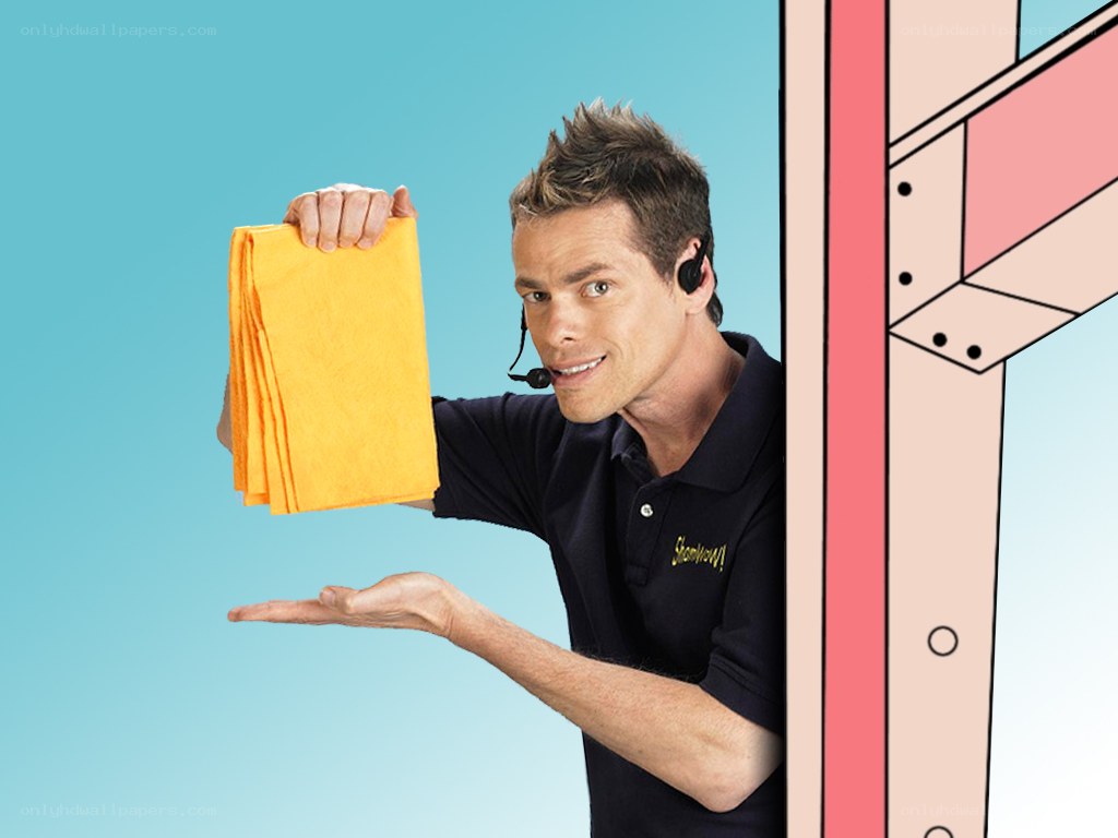 man holding yellow cloths