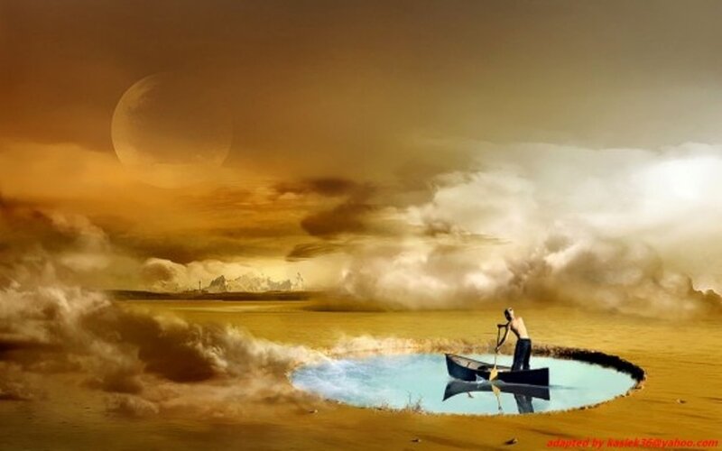 Man in a Boat — Brown