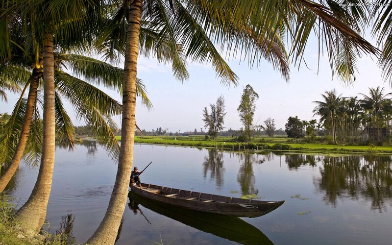 Man in a Boat — Green, Serene