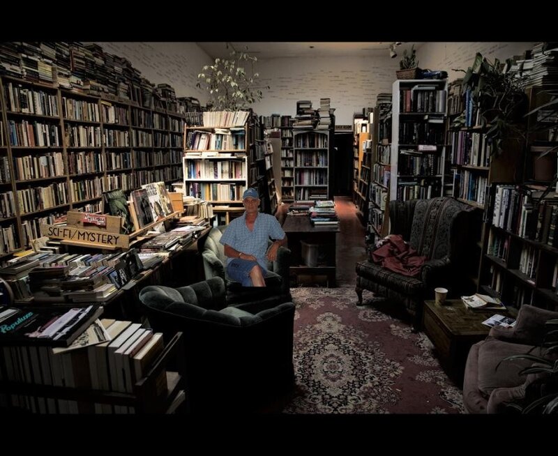 Man in a bookshop