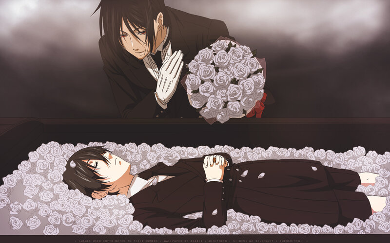 Man in a Coffin — Black, Dramatic, Anime