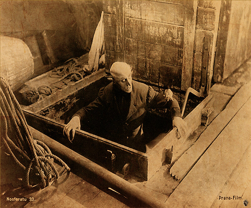 Man in a Coffin — Sepia