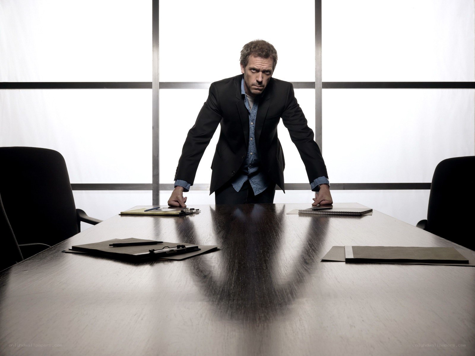 man in a conference room