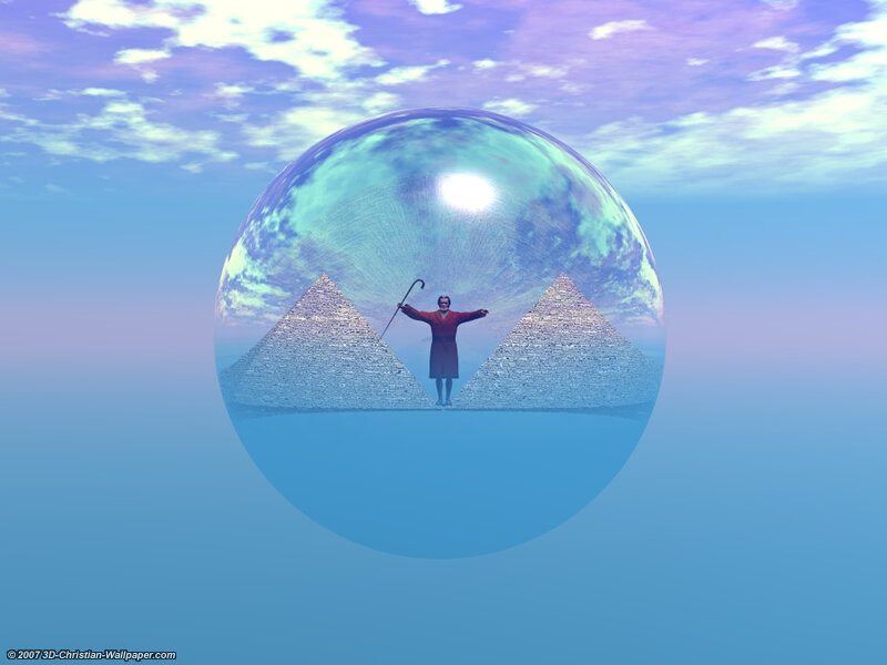Man in a crystal sphere