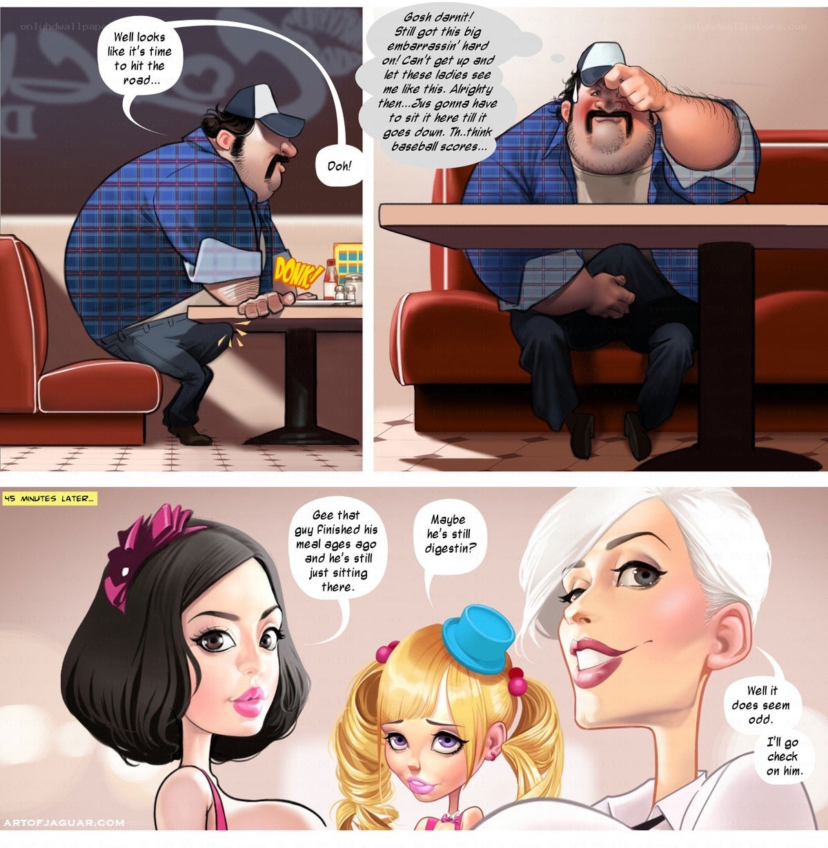 Man in a diner