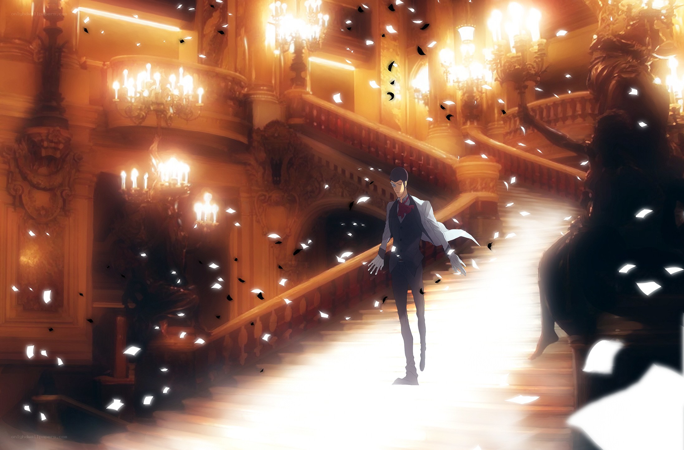 Man in a grand hall