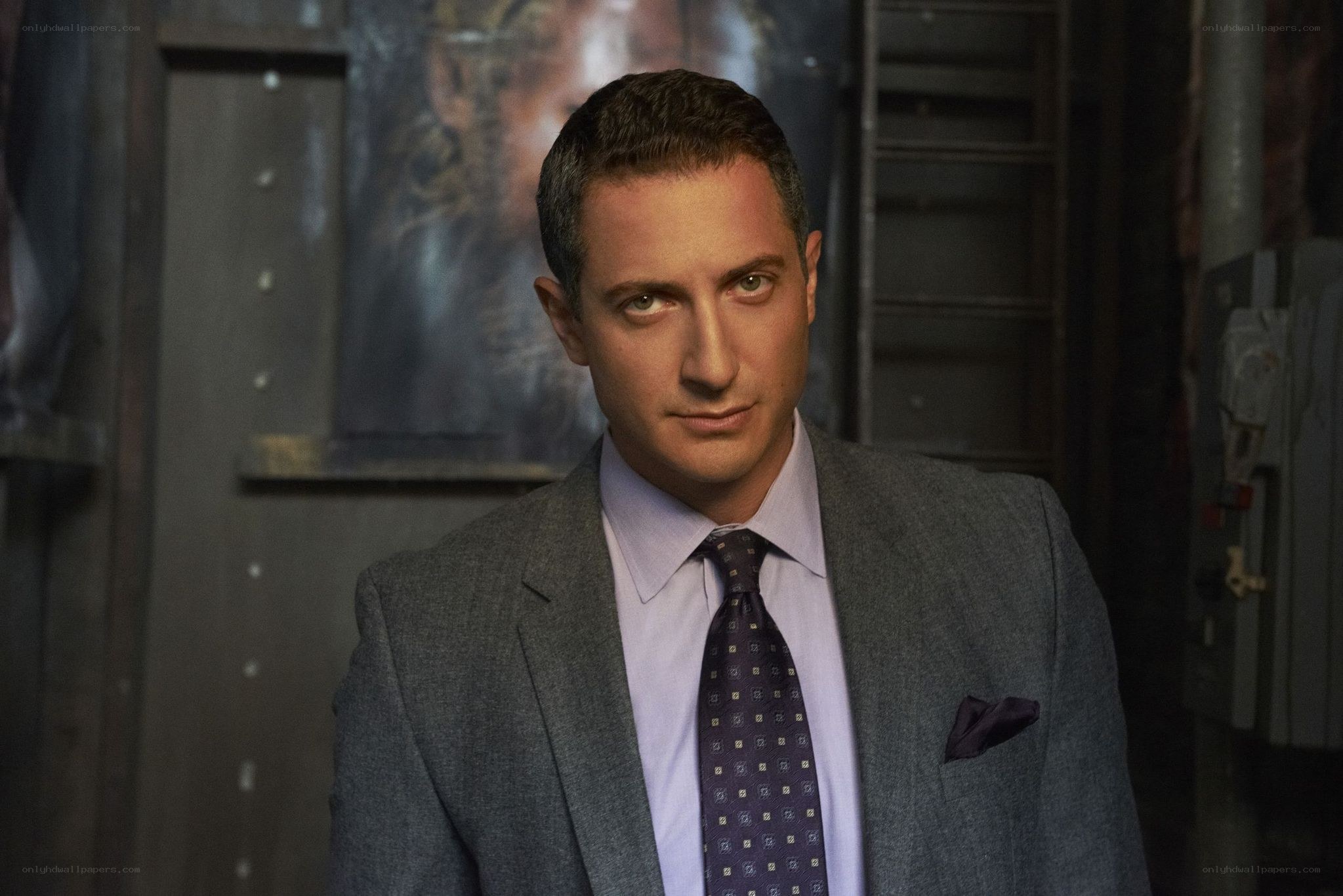 man in a grey suit