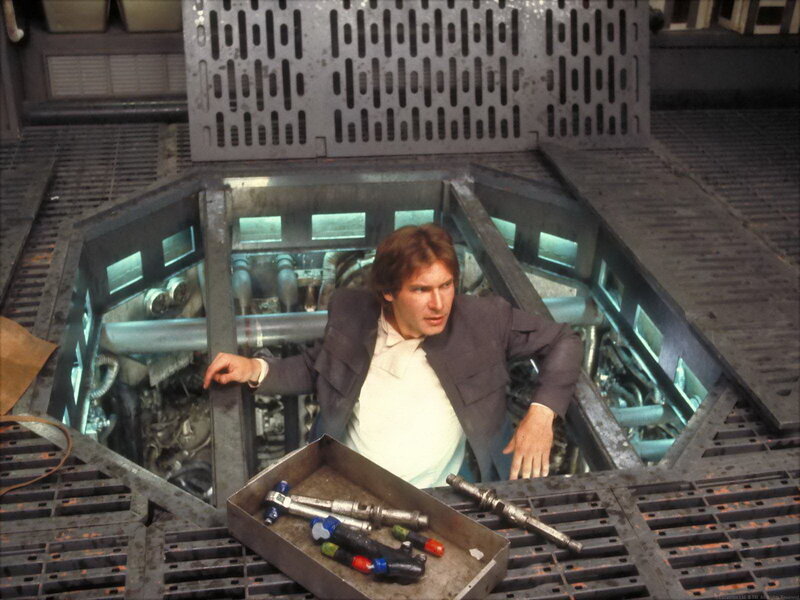 Man in a Mechanical Hatch