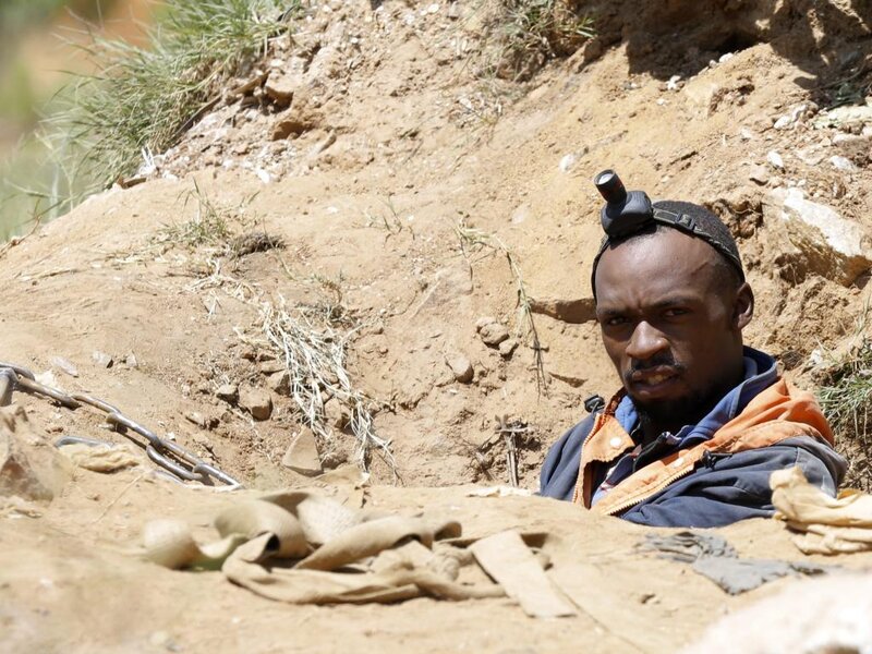 Man in a Mine Shaft