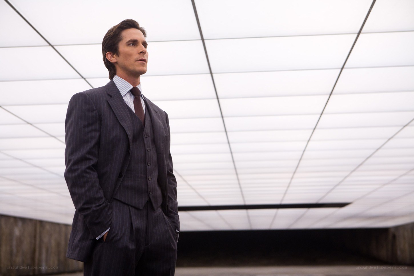 man in a pinstripe suit