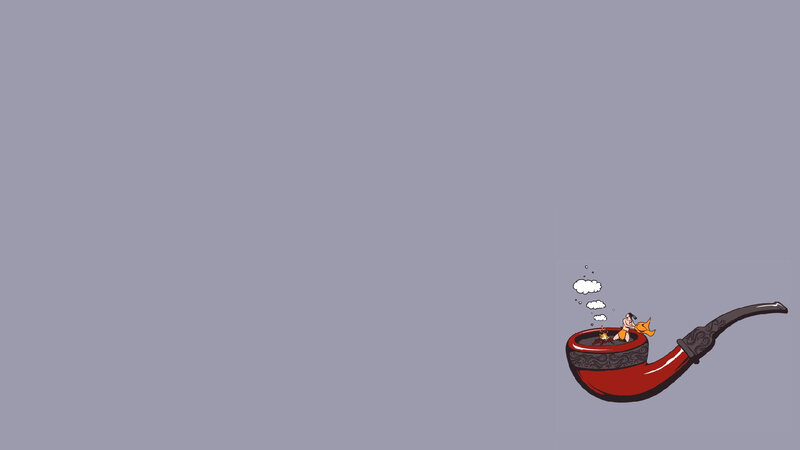 Man in a pipe bowl
