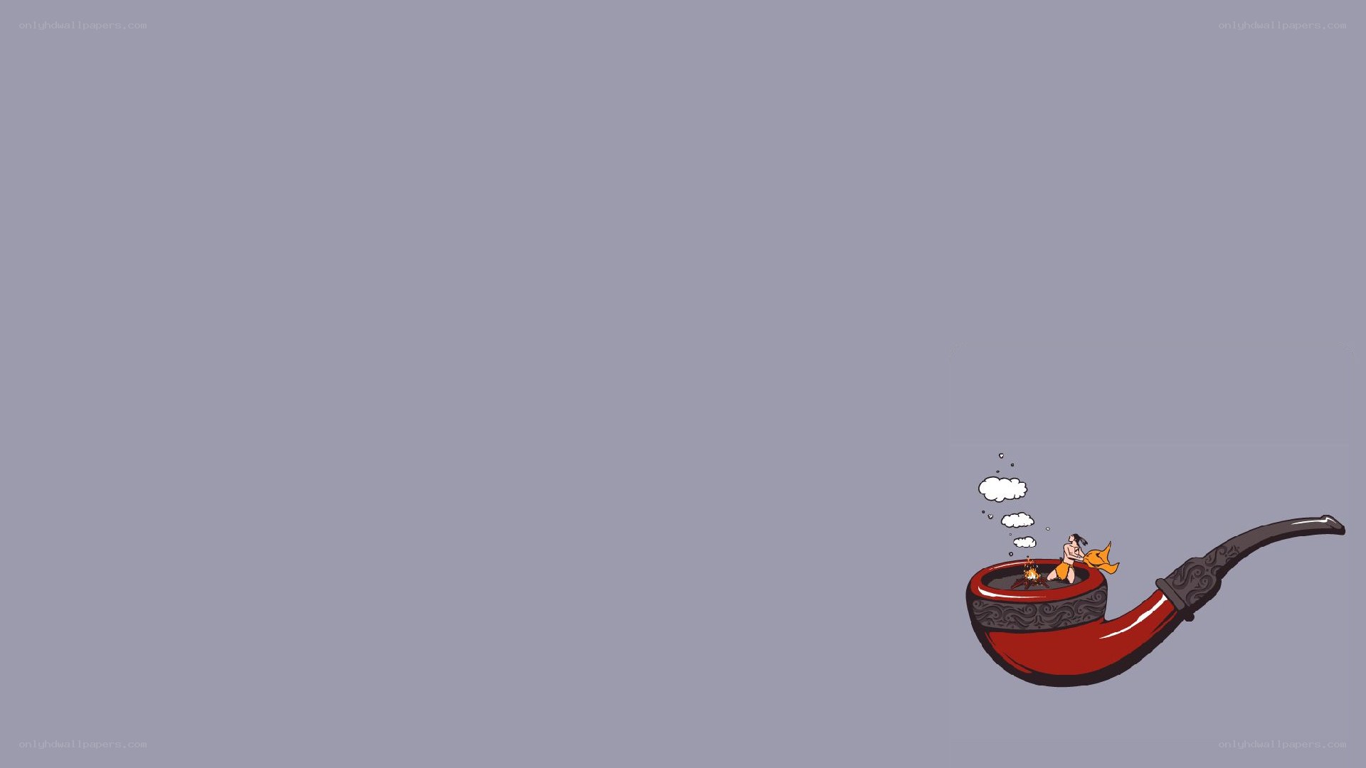 Man in a pipe bowl